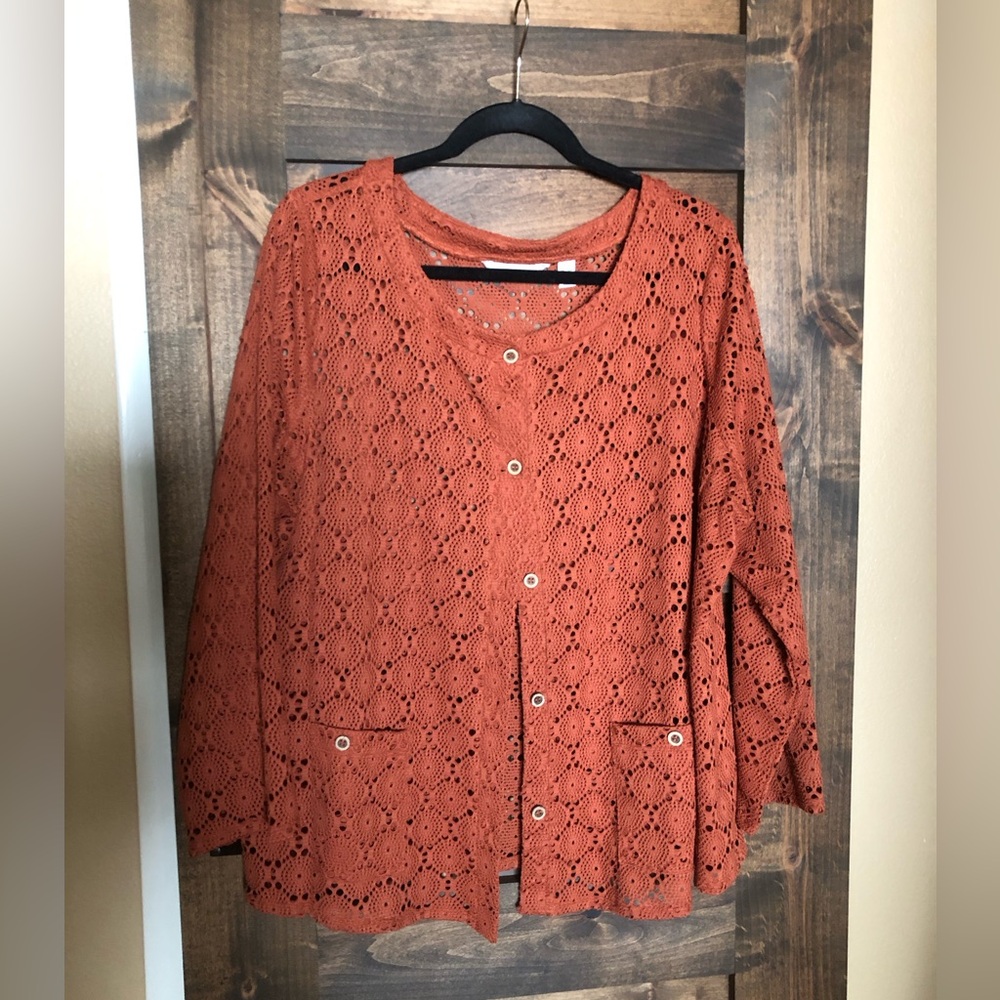 Knit open weave topper/jacket by Susan Graver